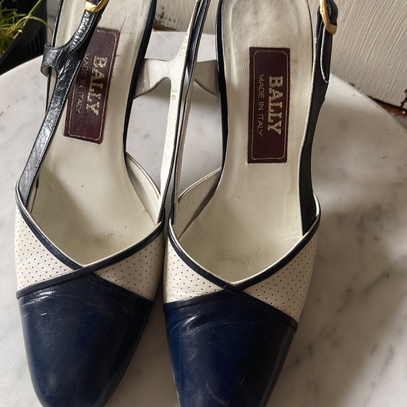 Vintage Bally sling back heels - Picture 2 of 5
